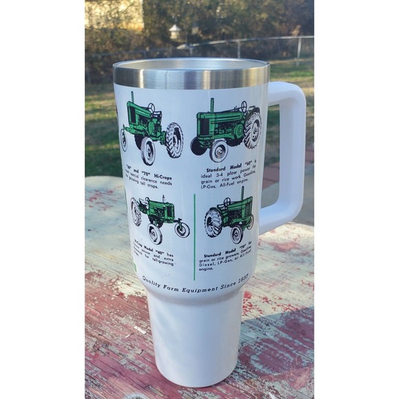 Tumbler Green 40 50 60 70 Series Tractors Stainless Steel 40 oz - Picture 2 of 3